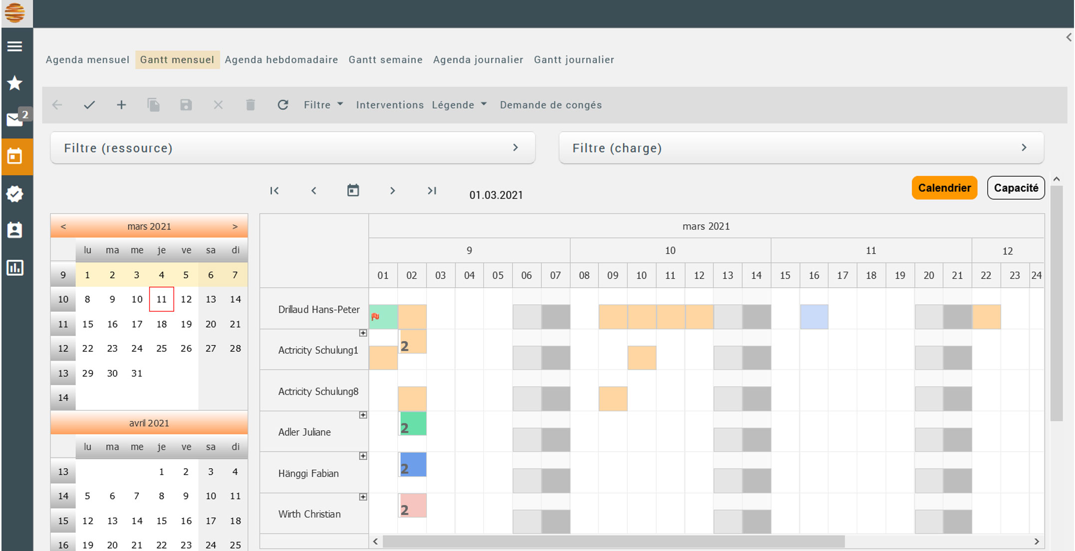 02/21 - Le nouveau calendrier d'Actricity - Actricity ERP System