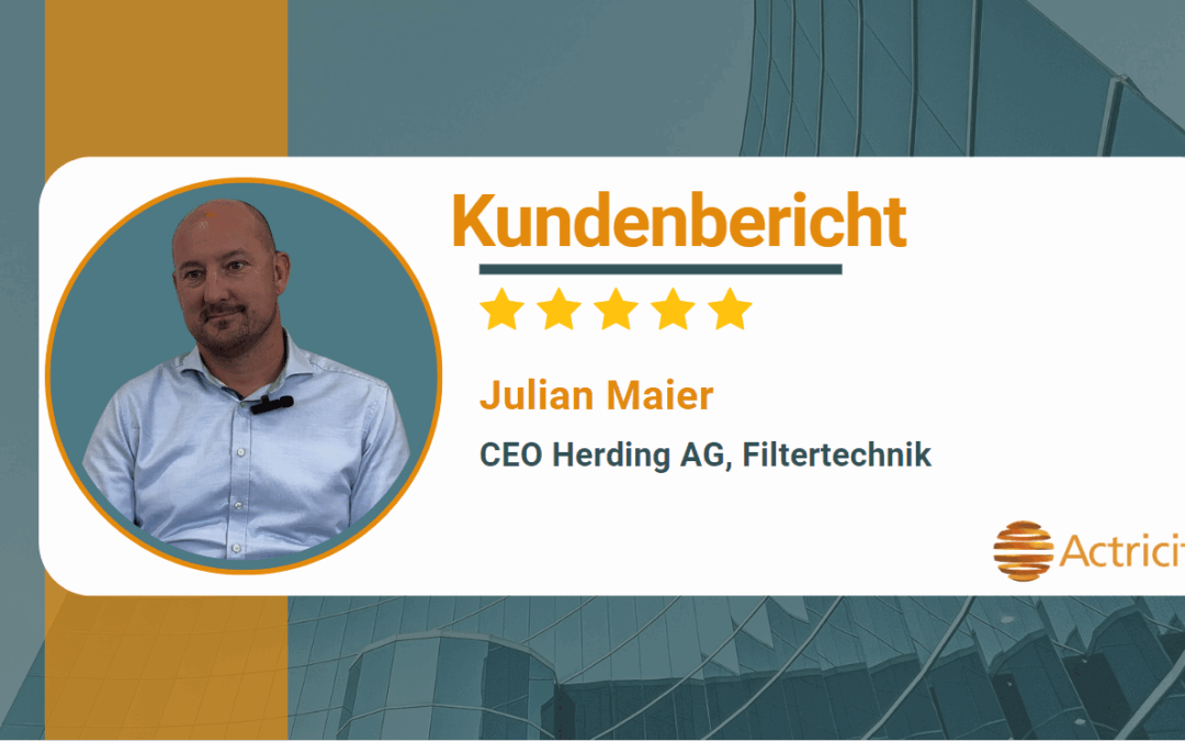 Julian Maier, CEO der Herding AG, im Actricity Kundeninterview über den Einsatz der ERP Software