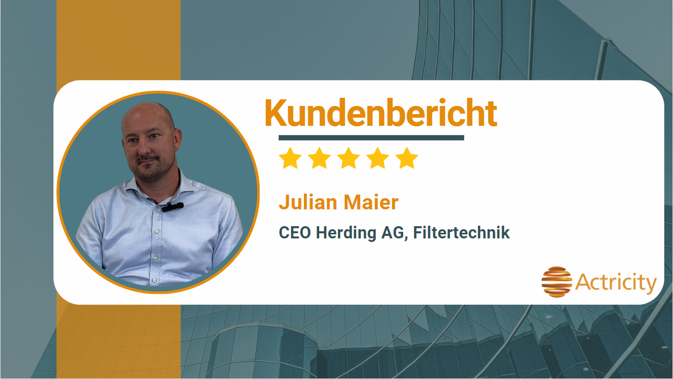 Julian Maier, CEO der Herding AG, im Actricity Kundeninterview über den Einsatz der ERP Software